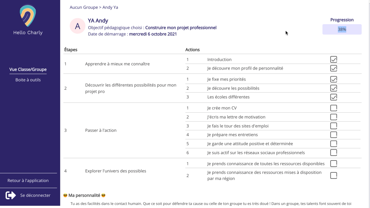 orientation en classe