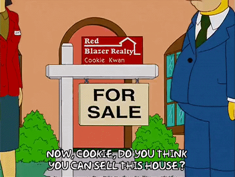 les simpsons qui achètent leur maison